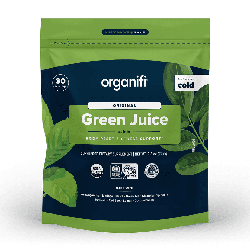 Organifi Green Juice powder with adaptogens